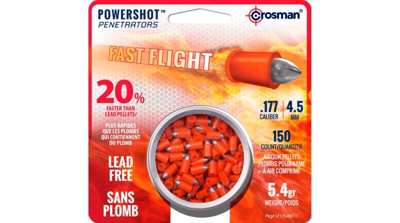 Crosman Fastflight blyfri hagl 150stk, 0,35g. 4,5mm Luftgevær HUNTERS' POINT 