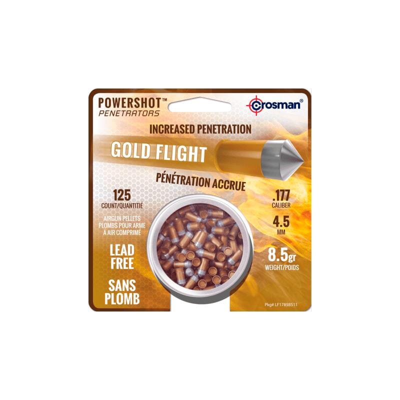 Crosman Goldflight blyfri hagl 125stk, 0,55g. 4,5mm Luftgevær HUNTERS' POINT 