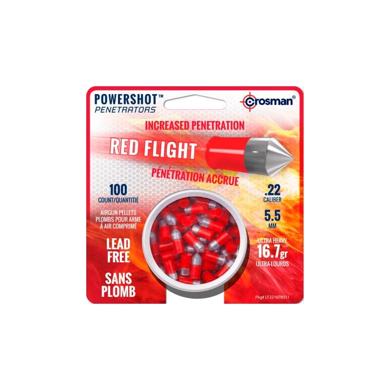 Crosman Red Flight blyfri hagl 100stk, 1,09g. 5,5mm Luftgevær HUNTERS' POINT 
