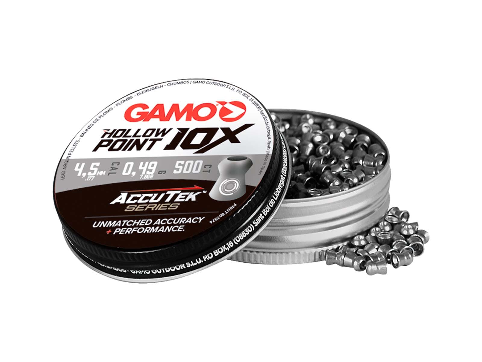 Gamo Accutek - Hollow Point hagl 500 stk. - 4,5 mm Luftgevær Gamo 