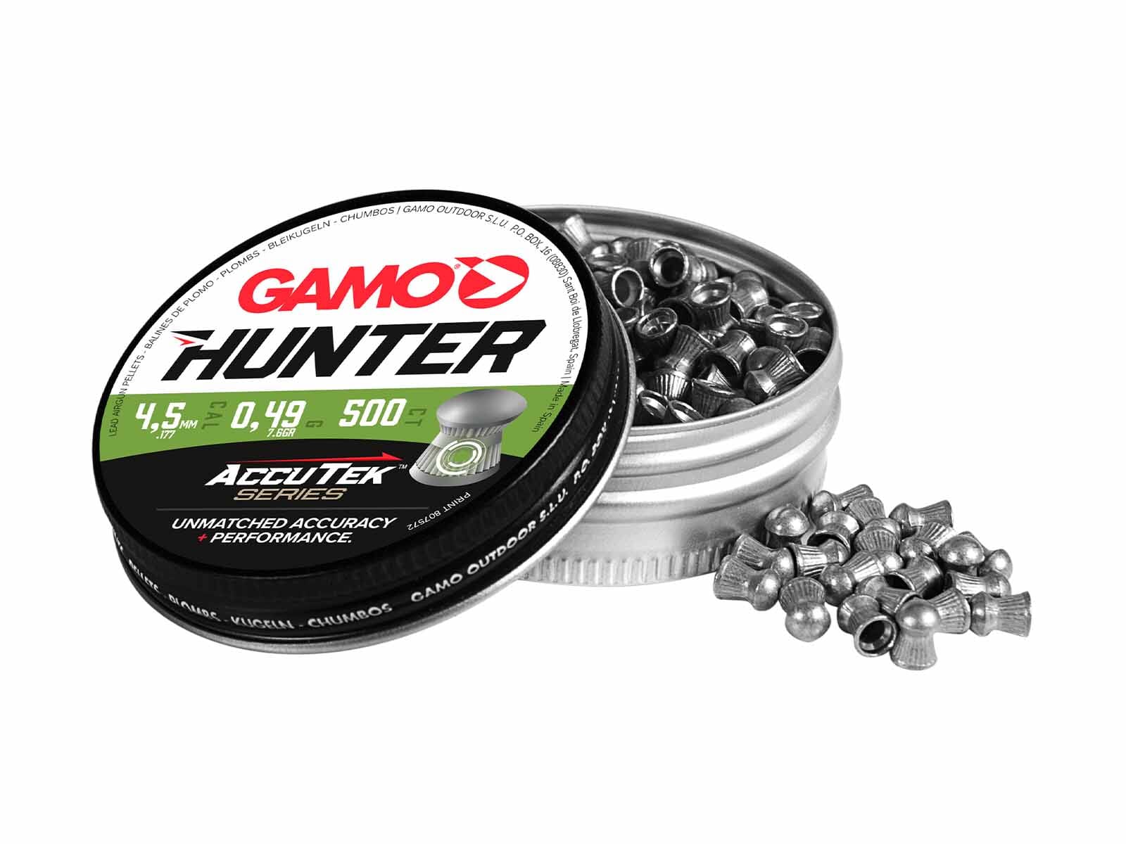 Gamo Accutek - Hunter hagl 500 stk. - 4,5 mm Luftgevær Gamo 