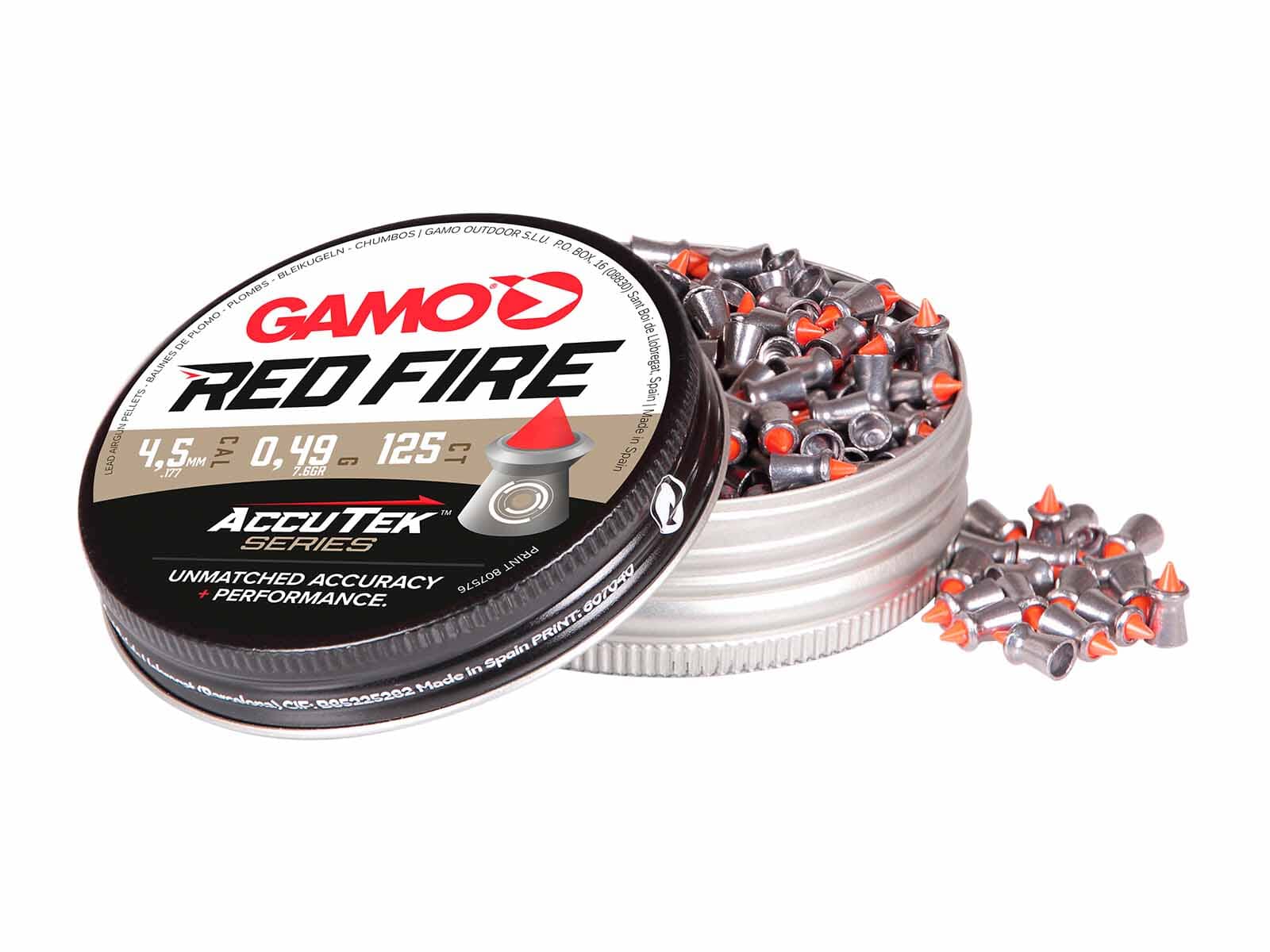 Gamo Accutek - Red Fire hagl 500 stk. - 4,5 mm Luftgevær Gamo 