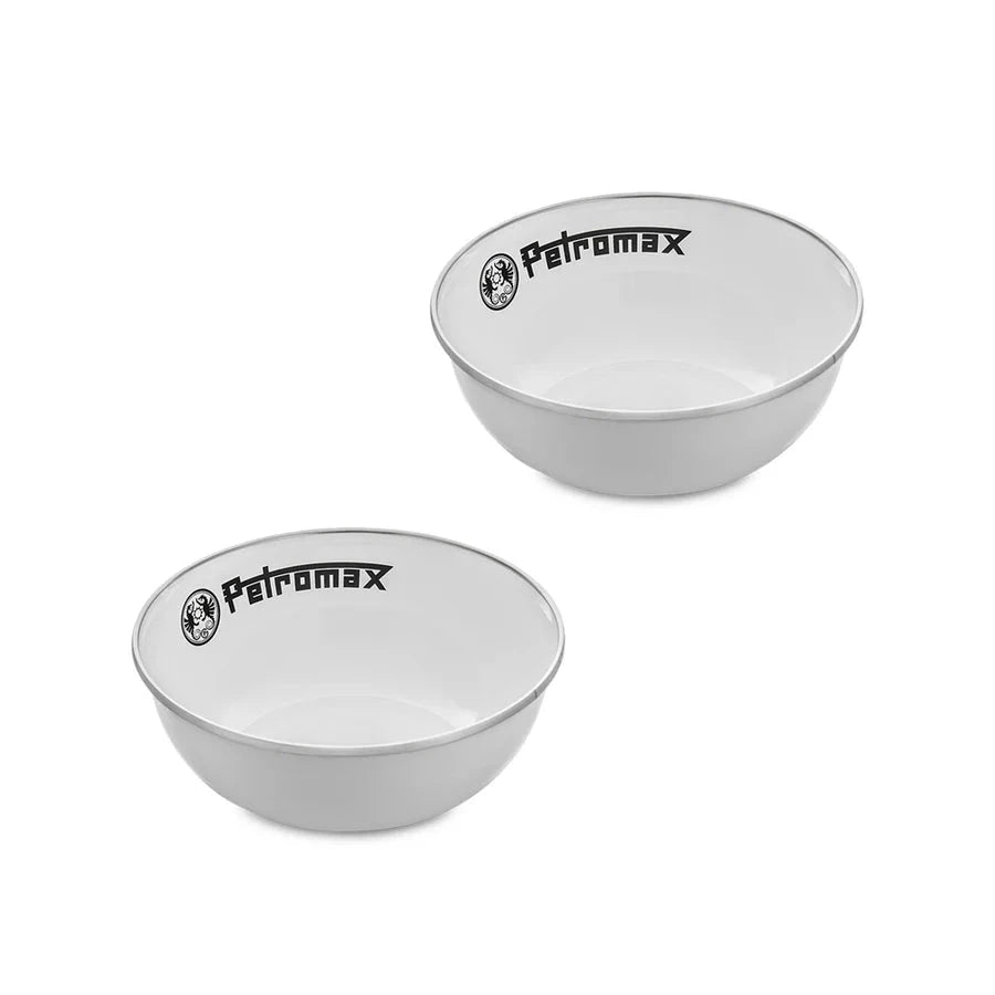 Petromax - Enamel Bowls 2 stk. - 160 ml. Outdoor udstyr Petromax Hvid 
