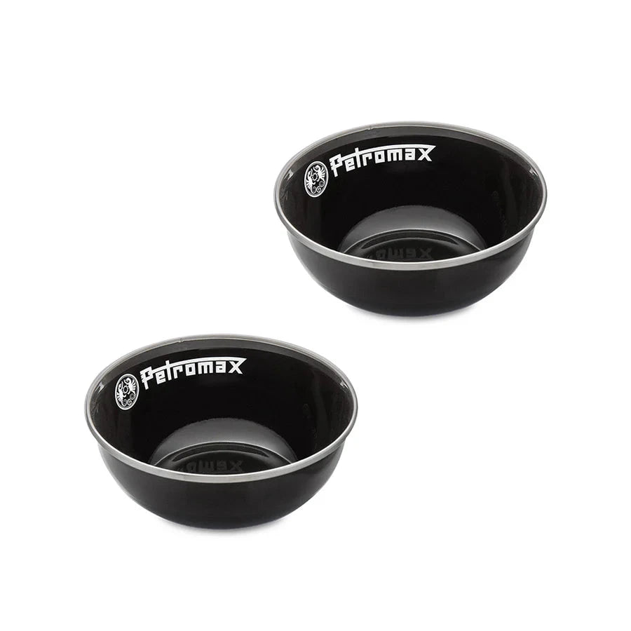 Petromax - Enamel Bowls 2 stk. - 160 ml. Outdoor udstyr Petromax Sort 