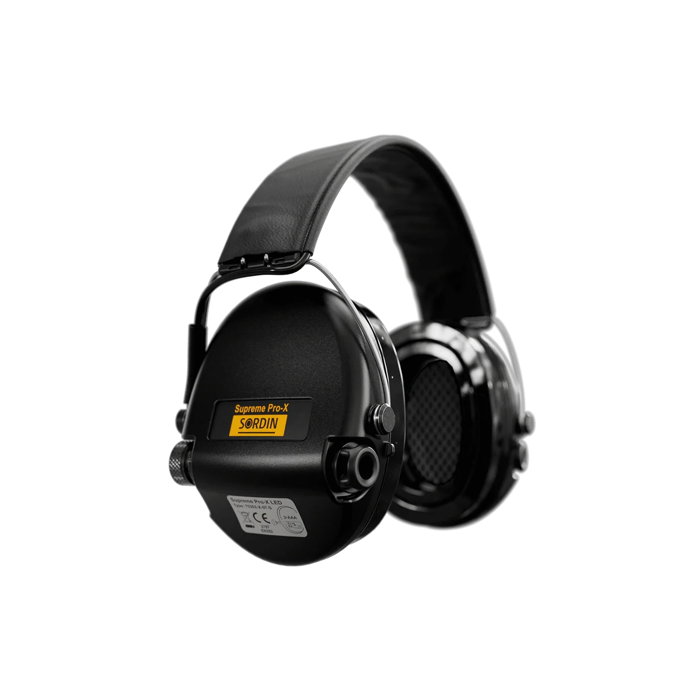 Sordin - Supreme Pro-X LED - Black/Black Leather Høreværn Sordin 