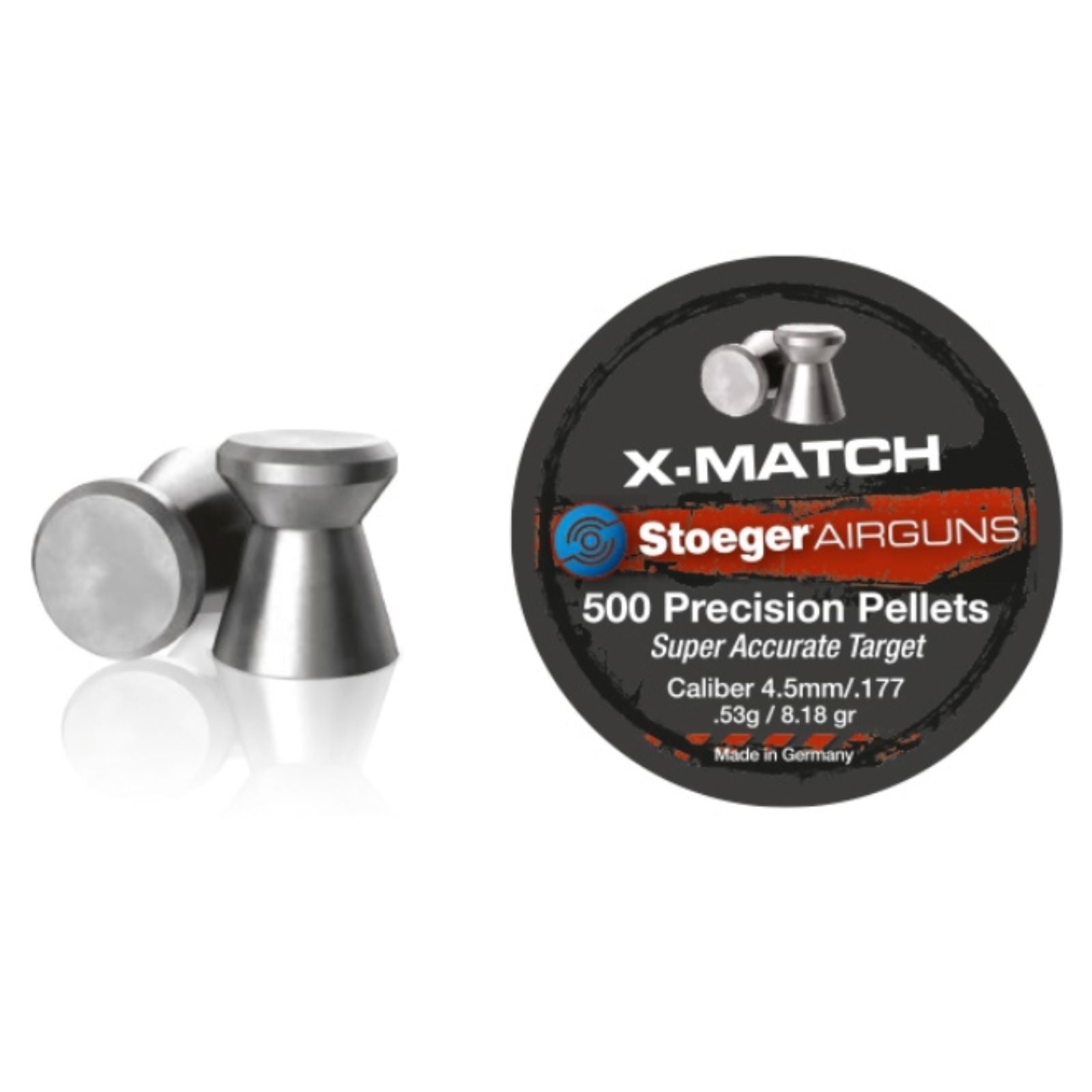 Stoeger - X-Match Flat - 4,5mm - 0,53g - 500 stk Luftpistol Stoeger 