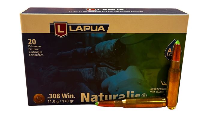 Lapua Naturalis 308 Win. 11,0g./170gr. 20 stk. Haglpatroner Lapua 